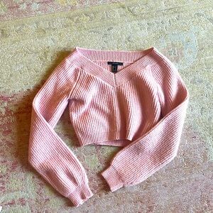 Forever 21 pink cropped sweater